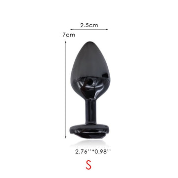 Gunmetal Heart Shape Stainless Steel Butt Plug / Dildo Vibrator Anal Plug / Adult Massager Toy - EVE's SECRETS